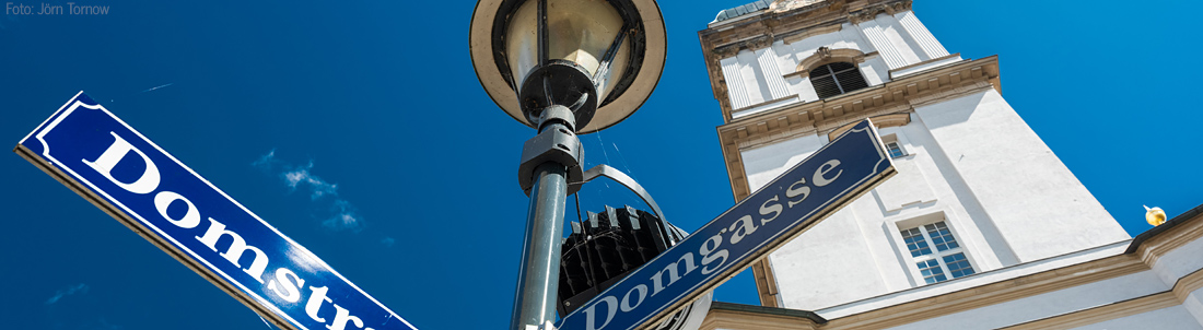 Fürstenwalde St. Mariendom und Schild
